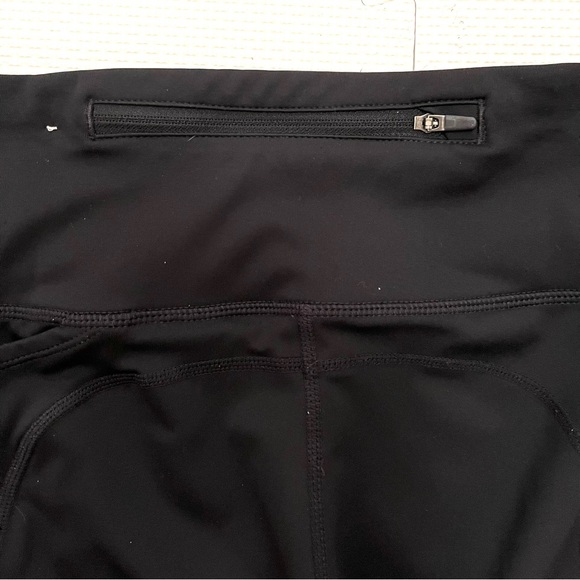 Nike Fast Dri-FIT Black Mid Rise 7/8 Leggings Reflective Zip Pocket Size XS - Picture 9 of 16